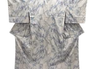 花に七宝模様織り出し本場泥大島紬着物(7マルキ)